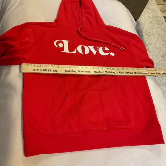 Universal Thread Red S Hooded Sweatshirt Soft Holiday Love Outdoor Sport Tennis - Picture 5 of 6